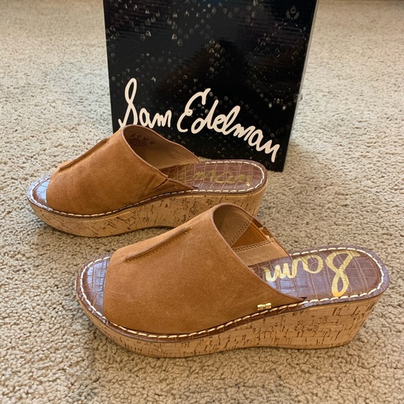 NEW Sam Edelman Ranger Platform Wedge Brown Suede - Picture 6 of 11